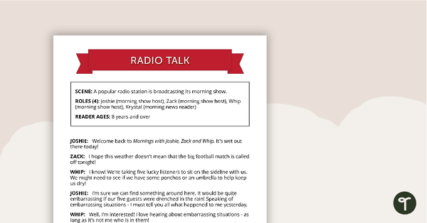 Comprehension - Radio Talk teaching resource