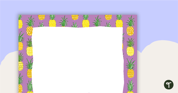 Go to Pineapples - Landscape Page Border teaching resource