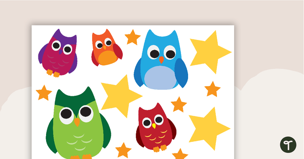 Class Welcome Sign - Owls (Version 2) teaching resource