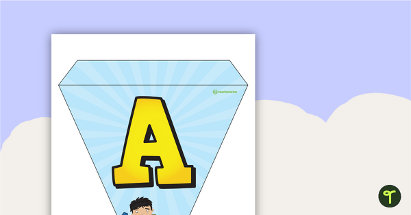 Go to Superheroes - Letters and Numbers Bunting teaching resource