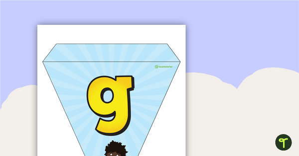 Superheroes - Letters and Numbers Bunting teaching resource