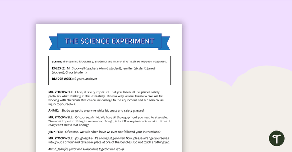 Preview image for Comprehension - Science Experiment - teaching resource