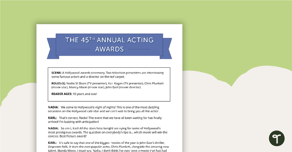 Comprehension - 45th Annual Acting Awards teaching resource