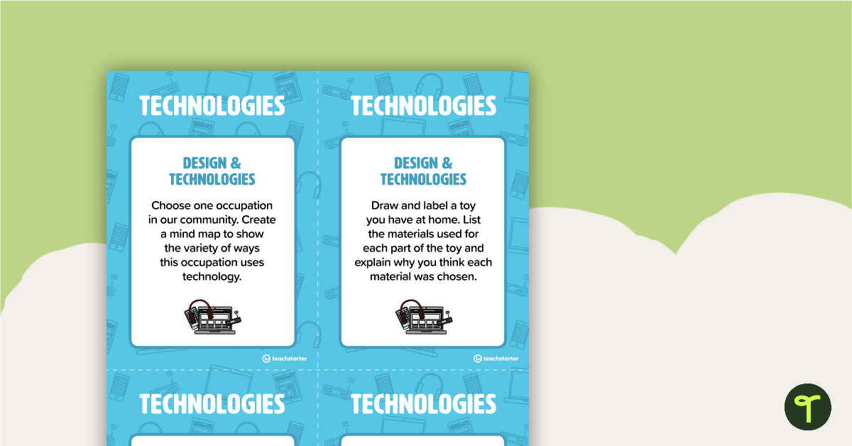 Fast Finisher Technologies Task Cards - Year 3 teaching resource