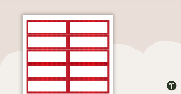 Desk Name Tags - Red Stripes undefined