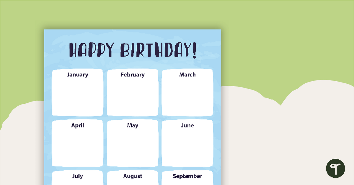 Friends of a Feather - Happy Birthday Chart teaching resource