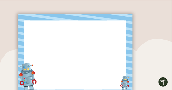 Preview image for Robots - Landscape Page Borders - teaching resource