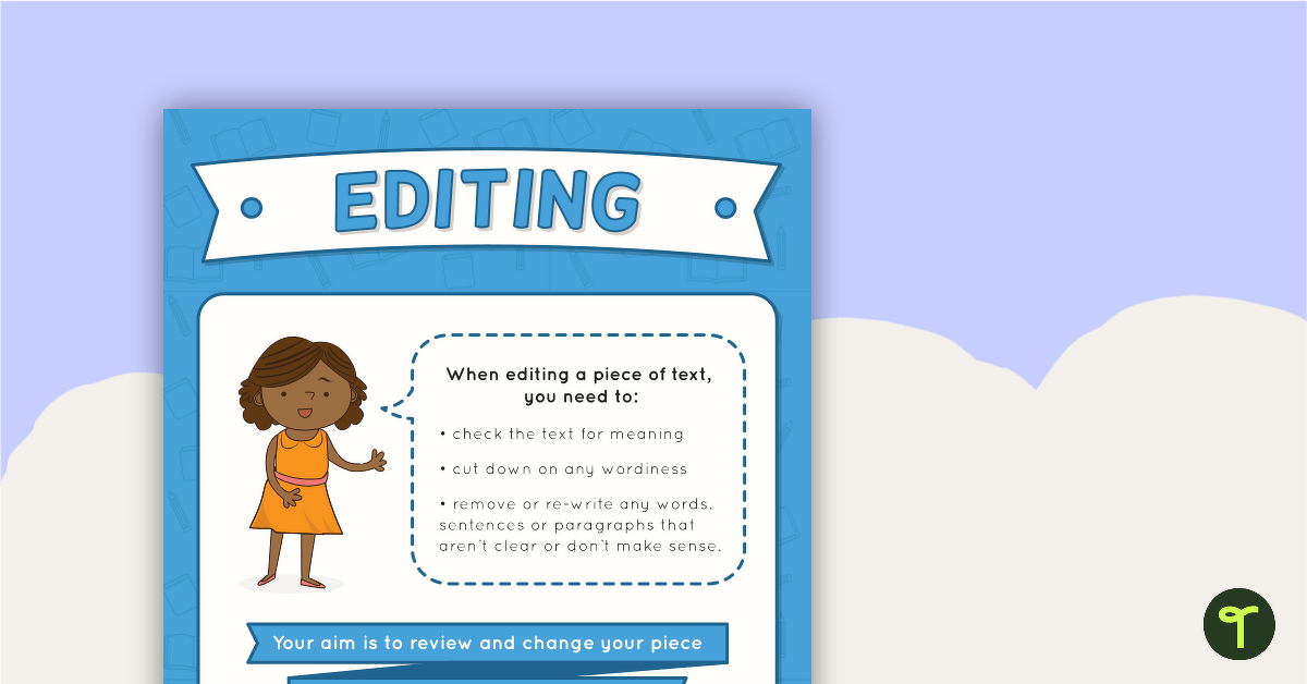 Proofing and Editing Posters teaching resource