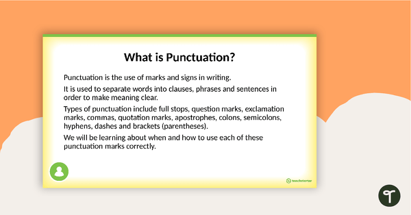Using Punctuation Marks PowerPoint teaching resource