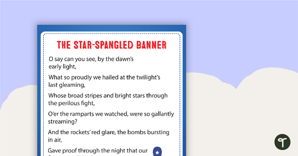 The Star-Spangled Banner - Poster teaching resource