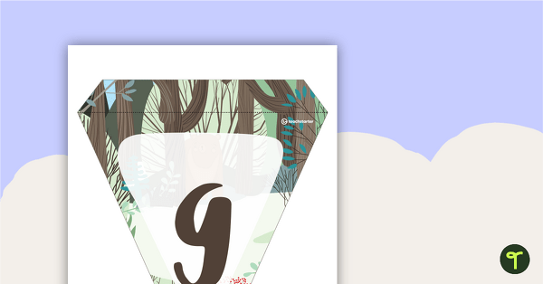 Woodland Tales - Letters and Numbers Bunting teaching resource