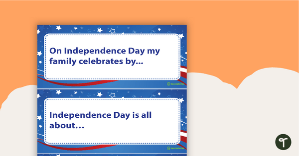 Preview image for Independence Day - Sentence Starters - teaching resource