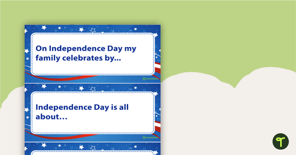 Image of Independence Day - Sentence Starters