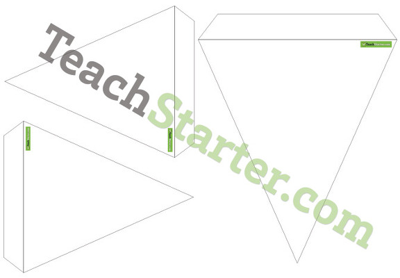 Blank Alphabet/Number Flags teaching resource