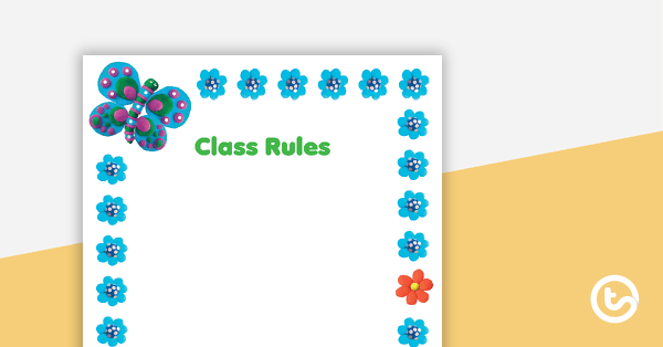 Playdough - Class Rules teaching resource