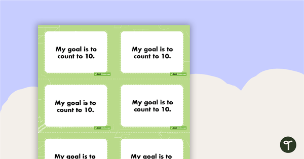 Go to Goal Labels - Number and Place Value (Lower Elementary) teaching resource