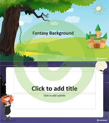 Preview image for Fantasy Novel Theme - PowerPoint Template - teaching resource