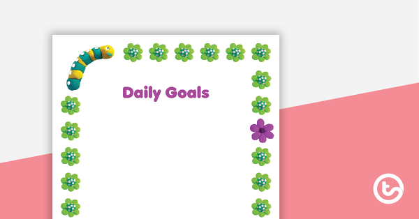 Playdough - Daily Goals teaching resource