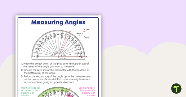 Go to Measuring Angles - Poster teaching resource