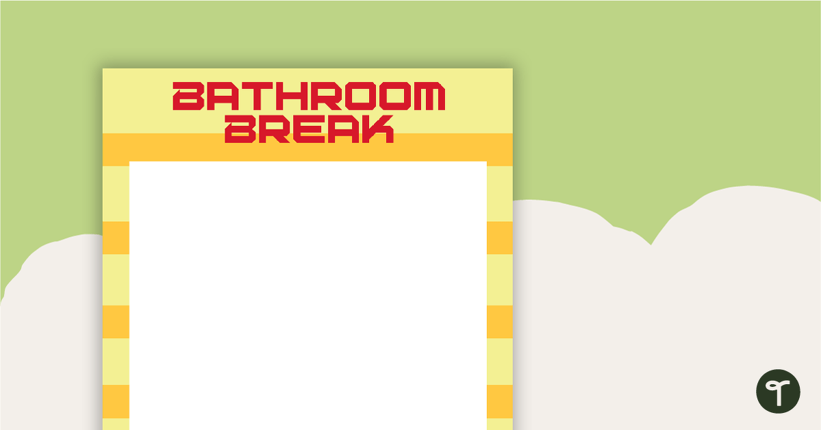 Robots - Bathroom Break Poster teaching resource