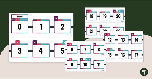 Go to Number Line to 100 - Including Multiples teaching resource