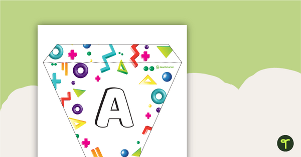 Go to Retro - Letters and Numbers Bunting teaching resource