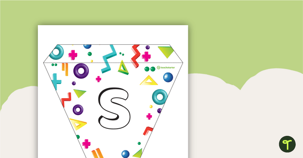 Retro - Letters and Numbers Bunting teaching resource