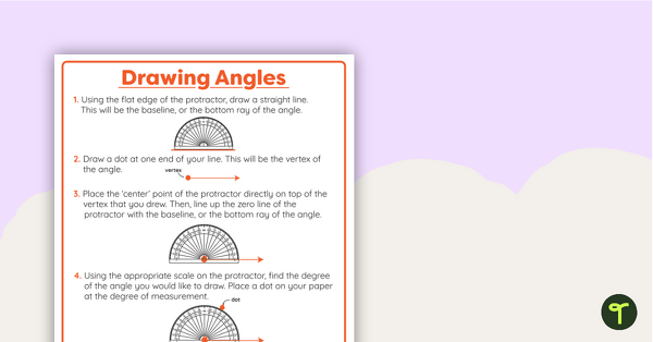 Go to Drawing Angles - Poster teaching resource