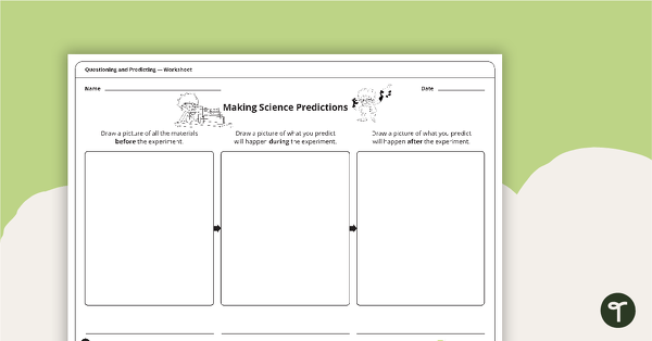 Making Science Predictions - Worksheet teaching resource