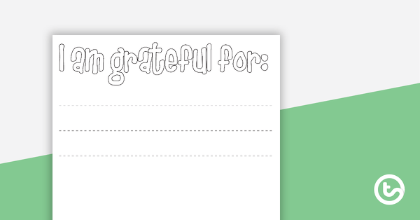 Preview image for Christmas 'I'm Grateful' Worksheet - teaching resource