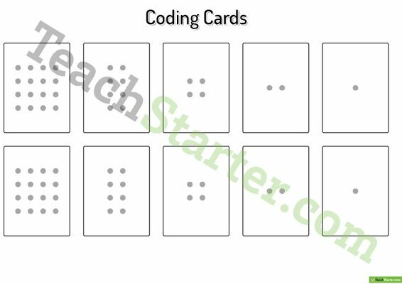 Binary Coding Cards teaching resource