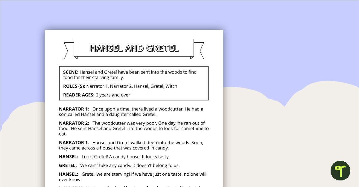 Readers' Theatre Script - Hansel and Gretel teaching resource