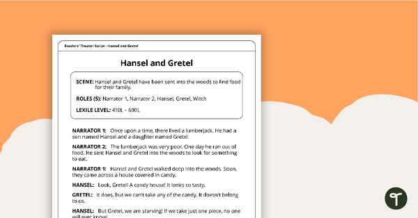 Go to Readers' Theater Script - Hansel and Gretel teaching resource