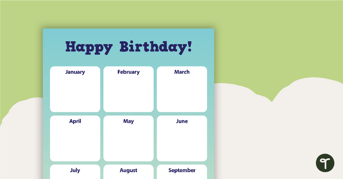 First Fleet - Happy Birthday Chart teaching resource