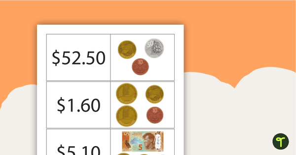 Money Dominoes (New Zealand Currency) teaching resource