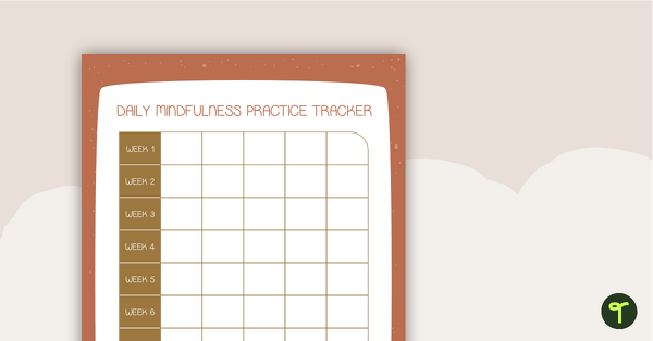 Go to Mindfulness Activity Tracker - 10 Weeks teaching resource