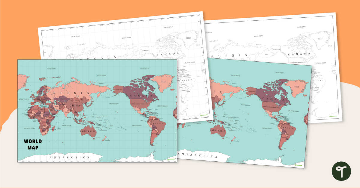 Maps of the World, Maps of Continents, Countries and Regions