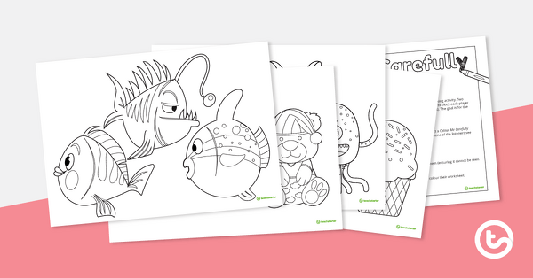 Preview image for Colour Me Carefully Worksheets - teaching resource