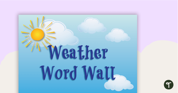预览image for Weather Word Wall Vocabulary - teaching resource