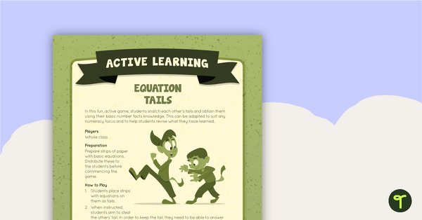 Equation Tails Active Learning teaching resource