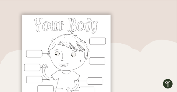 Body Labeling Activity - BW teaching resource