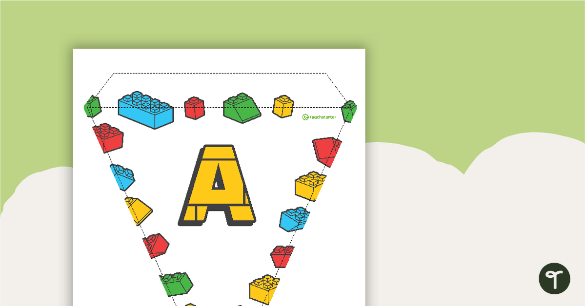 Preview image for Block Beasties - Letters and Number Pennant Banner - teaching resource