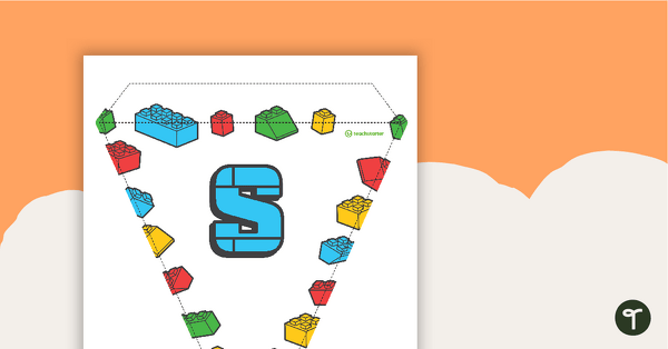 Block Beasties - Letters and Number Pennant Banner teaching resource