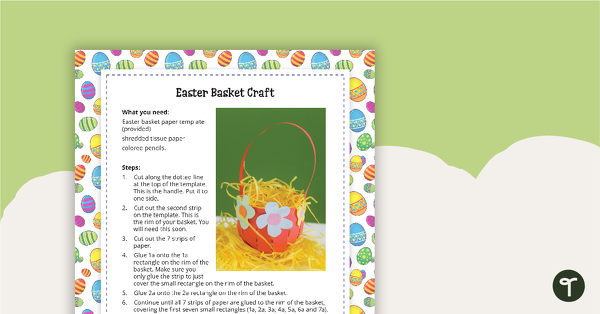 Go to Easter Basket Craft Activity teaching resource