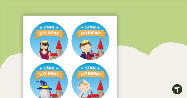 Fairy Tales and Castles - Star Student Badges teaching resource