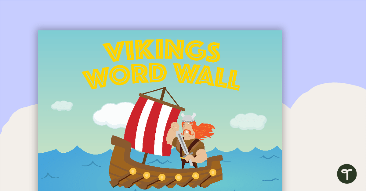 Vikings Word Wall teaching resource
