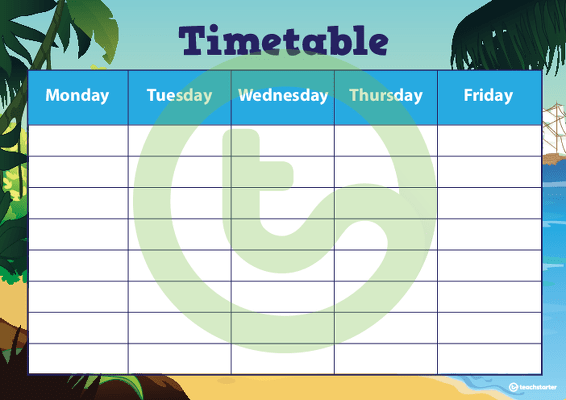 First Fleet - Weekly Timetable teaching resource