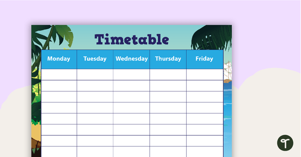 First Fleet - Weekly Timetable teaching resource