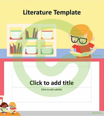 Literature – PowerPoint Template teaching resource