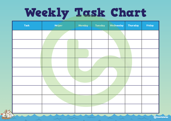 First Fleet - Weekly Task Chart teaching resource
